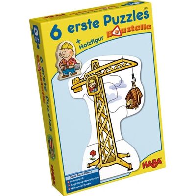 HABA 003901 Quebra-cabeças de construção em madeira - 6 Primeiros quebra-cabeças para crianças HABA 003901 Quebra-cabeças de construção em madeira - 6 Primeiros quebra-cabeças para crianças