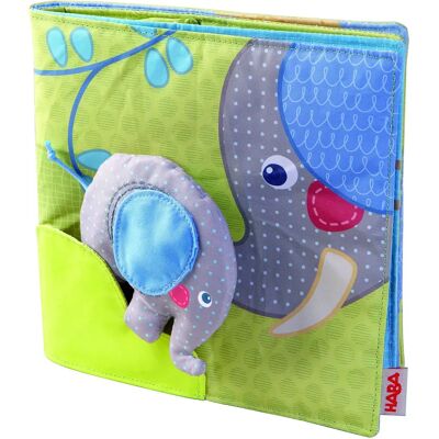 HABA Baby Book Elefant Egon - Safari Animal Textile Book HABA Baby Book Elefant Egon - Safari Animal Textile Book