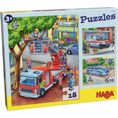 Haba Puzzle 12 15 18 Bitar - Polis Brandkår Räddning Haba Puzzle 12 15 18 Bitar - Polis Brandkår Räddning