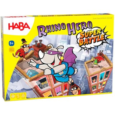 HABA Rhino Hero-Super Battle Jeu d'empilement 3D - Enfants HABA Rhino Hero-Super Battle Jeu d'empilement 3D - Enfants