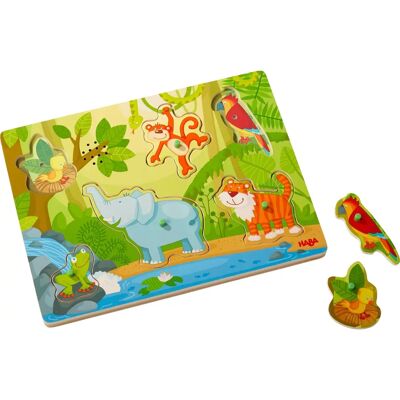 HABA Klangpuzzle Dschungel - Holzpuzzle mit Tiergeräuschen für Kinder HABA Klangpuzzle Dschungel - Holzpuzzle mit Tiergeräuschen für Kinder
