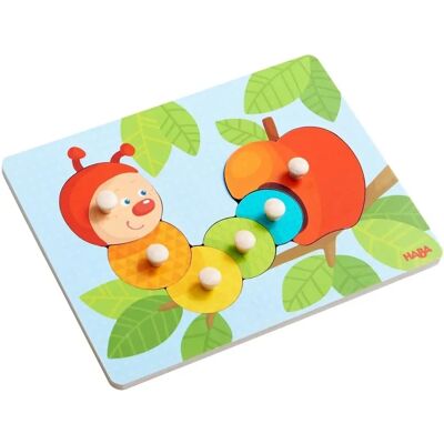 HABA Raupe Mina Puzzle - Abilità motorie fini - 22x17 cm HABA Raupe Mina Puzzle - Abilità motorie fini - 22x17 cm