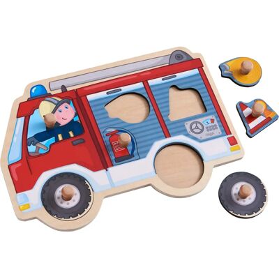 HABA Fire Truck Puzzle - 6 Pieces for Beginners HABA Fire Truck Puzzle - 6 Pieces for Beginners