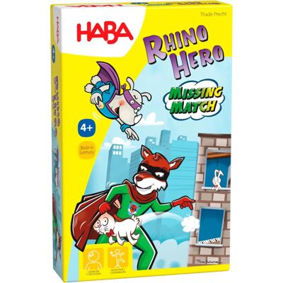 Haba Rhino Hero Missing Match - Jeu de cartes pour enfants Haba Rhino Hero Missing Match - Jeu de cartes pour enfants