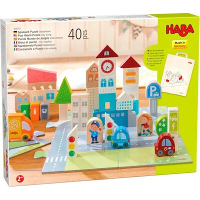 Puzzle Rues de la Ville HABA - Jeu de Construction en Bois pour Enfants - Publicité Puzzle Rues de la Ville HABA - Jeu de Construction en Bois pour Enfants - Publicité