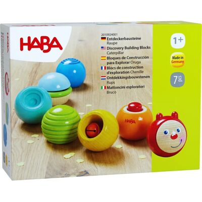 HABA Entdeckerbausteine Raupe - Bunter Regenbogen, Sensorische Elemente, Kleine Kinder - Bausteine HABA Entdeckerbausteine Raupe - Bunter Regenbogen, Sensorische Elemente, Kleine Kinder - Bausteine