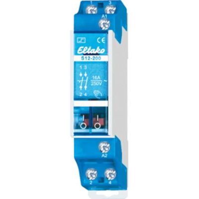 Eltako S12-200-8V DIN-Schienenrelais - 2 NO Kontakte - 16A Eltako S12-200-8V DIN-Schienenrelais - 2 NO Kontakte - 16A