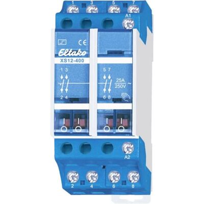 Eltako XS12-400-230V - Impulsrelæ 4 NO - 230 V - 25A - DIN-skinne Eltako XS12-400-230V - Impulsrelæ 4 NO - 230 V - 25A - DIN-skinne