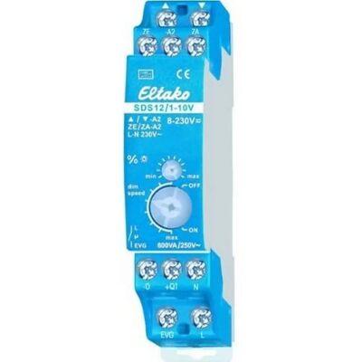 Eltako SDS12/1-10V - 1-10V Dimmer, DIN Rail, 600W, Blue Eltako SDS12/1-10V - 1-10V Dimmer, DIN Rail, 600W, Blue