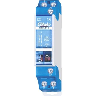 Eltako R12-110-230V Relay - 16A, DIN Mount, 230V AC/DC Eltako R12-110-230V Relay - 16A, DIN Mount, 230V AC/DC