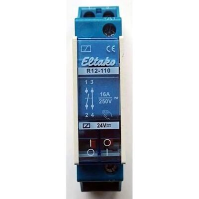 Eltako R12-110-24VDC Relais - 16A DIN-Schiene Eltako R12-110-24VDC Relais - 16A DIN-Schiene