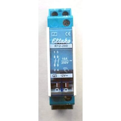 Eltako R12-200-1 Schaltrelais 12 V - 8 A, 2 NO, DIN-Schiene Eltako R12-200-1 Schaltrelais 12 V - 8 A, 2 NO, DIN-Schiene