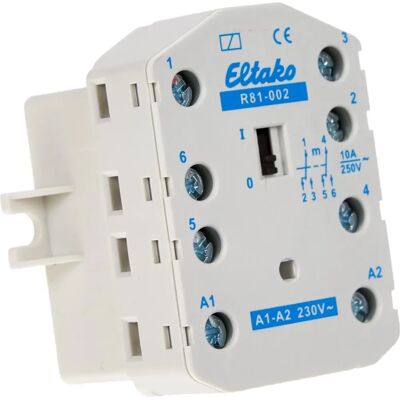 Eltako R81-002-230V Relais - 230V AC, 10A, 2 Wechslerkontakte Eltako R81-002-230V Relais - 230V AC, 10A, 2 Wechslerkontakte