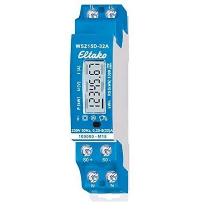 Eltako WSZ15D-32A MID Elektronischer 32A Stromzähler - 1ph Eltako WSZ15D-32A MID Elektronischer 32A Stromzähler - 1ph