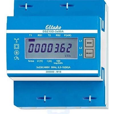 Eltako Driefasen Digitale Energieteller - 80A, MID gecertificeerd Eltako Driefasen Digitale Energieteller - 80A, MID gecertificeerd