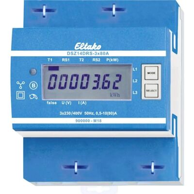 Eltako DSZ14DRS-3x80A Energiezähler - MID-zertifiziert, digital, dreiphasig Eltako DSZ14DRS-3x80A Energiezähler - MID-zertifiziert, digital, dreiphasig