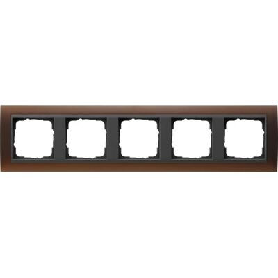 GIRA 021513 - Dunkelbraun 5-fach Rahmen GIRA 021513 - Dunkelbraun 5-fach Rahmen
