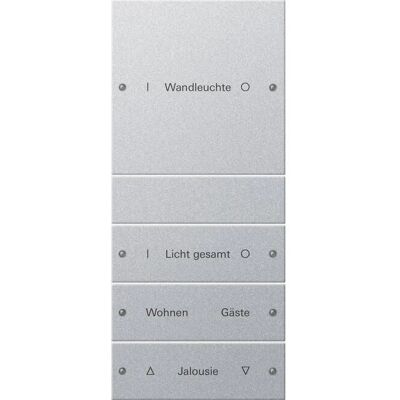 GIRA 220426 - Wippenset 4-fach - System 55 F - Aluminium GIRA 220426 - Wippenset 4-fach - System 55 F - Aluminium