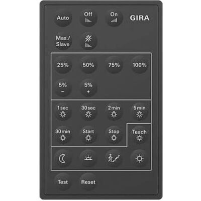 GIRA 237300 - Éclairage - IR sans fil, Boutons, Noir - Publicité GIRA 237300 - Éclairage - IR sans fil, Boutons, Noir - Publicité