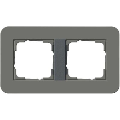 Gira 0212423 - Cadre de couverture gris foncé 2 modules - Publicité Gira 0212423 - Cadre de couverture gris foncé 2 modules - Publicité