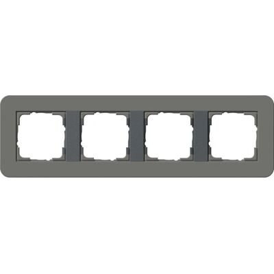 GIRA 0214423 - Abdeckrahmen 4-fach Dunkelgrau/Anthrazit - Wandschiene GIRA 0214423 - Abdeckrahmen 4-fach Dunkelgrau/Anthrazit - Wandschiene
