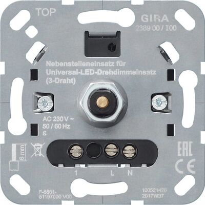 Gira Universal LED-Drehdimmer 238900 System 3000 Gira Universal LED-Drehdimmer 238900 System 3000