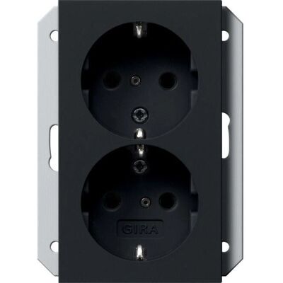 Gira 2731005 - Doppelsteckdose - IP20 - Schwarz - Steckdose Gira 2731005 - Doppelsteckdose - IP20 - Schwarz - Steckdose
