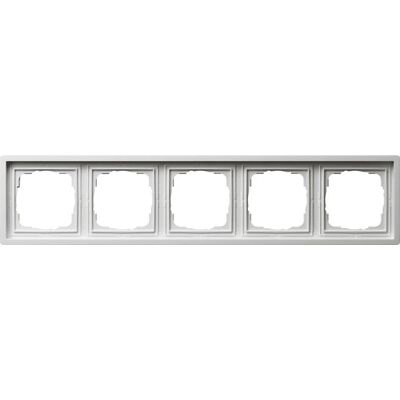 Gira Cadre blanc brillant 5 modules - Accessoires pour interrupteurs - Publicité Gira Cadre blanc brillant 5 modules - Accessoires pour interrupteurs - Publicité