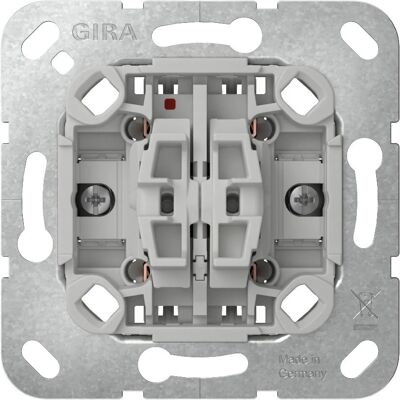 Gira Wipp-Jal.taster o.Kr. - Verriegelbarer Schalter gegen doppelseitiges Einschalten - Schalter Gira Wipp-Jal.taster o.Kr. - Verriegelbarer Schalter gegen doppelseitiges Einschalten - Schalter