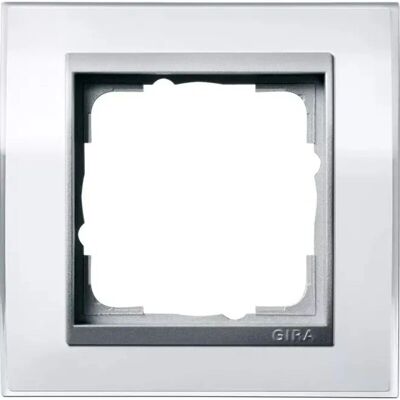 Cadre de commutateur Gira Single Frame Transparent - Système 55 - Publicité Cadre de commutateur Gira Single Frame Transparent - Système 55 - Publicité
