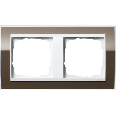 Gira 0212763 - Cadre de couverture 2 pièces brun clair - Cover Frame - Publicité Gira 0212763 - Cadre de couverture 2 pièces brun clair - Cover Frame - Publicité
