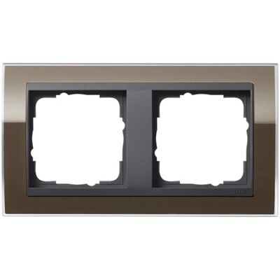 Gira 0212768 Cadre d'accessoire pour interrupteur - 2 modules, marron - Publicité Gira 0212768 Cadre d'accessoire pour interrupteur - 2 modules, marron - Publicité