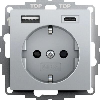 Gira Aluminium USB Steckdose - Elektrische Steckdose Gira Aluminium USB Steckdose - Elektrische Steckdose