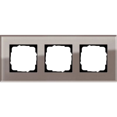 GIRA Esprit Verre Marron - Cadre de Couverture 3 Vias pour Interrupteurs et Prises - Publicité GIRA Esprit Verre Marron - Cadre de Couverture 3 Vias pour Interrupteurs et Prises - Publicité
