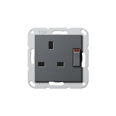 Gira 2778 28 Steckdose - UK Standard 13A Anthrazit Gira 2778 28 Steckdose - UK Standard 13A Anthrazit