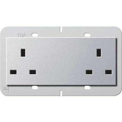 Gira 278226 - Doppelsteckdose Aluminium - Steckdose Gira 278226 - Doppelsteckdose Aluminium - Steckdose