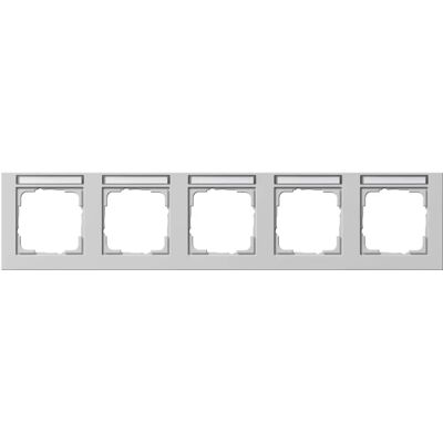Gira - 109537 - Grau matt - Horizontal 5-fach - Abdeckrahmen Gira - 109537 - Grau matt - Horizontal 5-fach - Abdeckrahmen