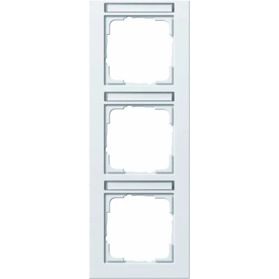 Gira White 3-Module Vertical Label Frame - Electrical Cover Frame Gira White 3-Module Vertical Label Frame - Electrical Cover Frame