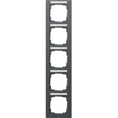 Gira E2 Rahmen - Anthrazit - Vertikal - 5 Module - Rahmen Gira E2 Rahmen - Anthrazit - Vertikal - 5 Module - Rahmen