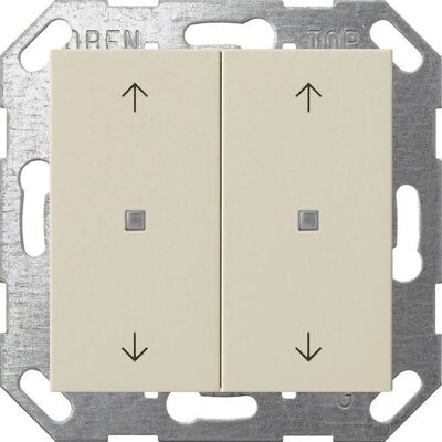 GIRA 517401 - Taster Wippe KNX, 2f, Cremeweiß - Schalter GIRA 517401 - Taster Wippe KNX, 2f, Cremeweiß - Schalter