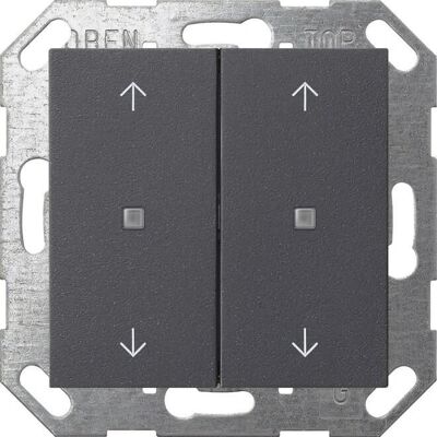 GIRA 517428 - Taster Wippe KNX, 2f, Anthrazit - Lichtschalter GIRA 517428 - Taster Wippe KNX, 2f, Anthrazit - Lichtschalter