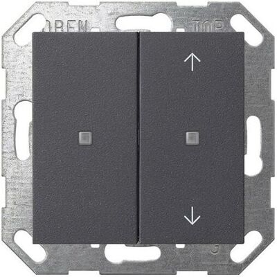 Gira 517528, Taster + Schalter, Grau Gira 517528, Taster + Schalter, Grau