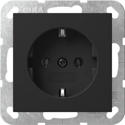 GIRA 4188 005 - Steckdose - Schwarz matt GIRA 4188 005 - Steckdose - Schwarz matt