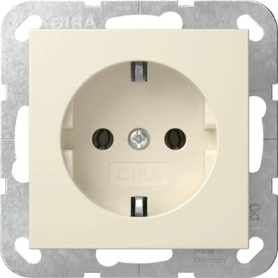 Gira 55 Standard Electrical Outlet - White Glossy Gira 55 Standard Electrical Outlet - White Glossy
