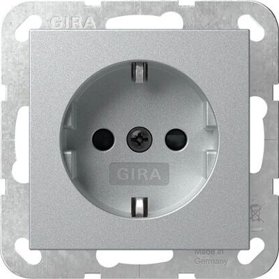 Gira System 55 Steckdose - Aluminium Gira System 55 Steckdose - Aluminium