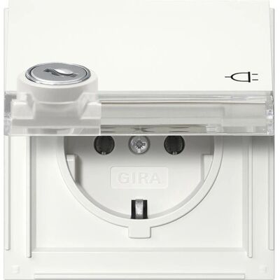 Gira Modell 456966 - Schuko Steckdose mit Schloss Gira Modell 456966 - Schuko Steckdose mit Schloss