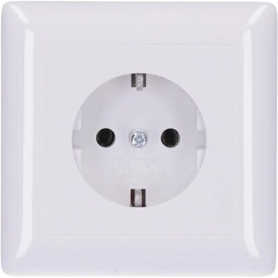 GIRA 444003 Elektrische Steckdose - Standard 55, Reinweiß glänzend GIRA 444003 Elektrische Steckdose - Standard 55, Reinweiß glänzend