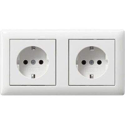 Gira 479303 Doppelsteckdose Reinweiß Rahmen - Steckdose Gira 479303 Doppelsteckdose Reinweiß Rahmen - Steckdose
