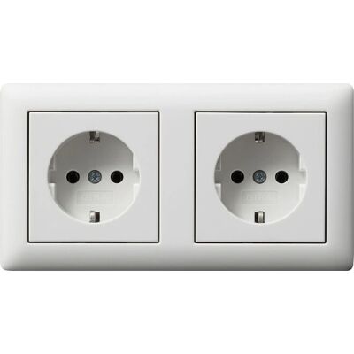 Gira 479304 tvåstegs väggkontakt Vit Gira 479304 tvåstegs väggkontakt Vit
