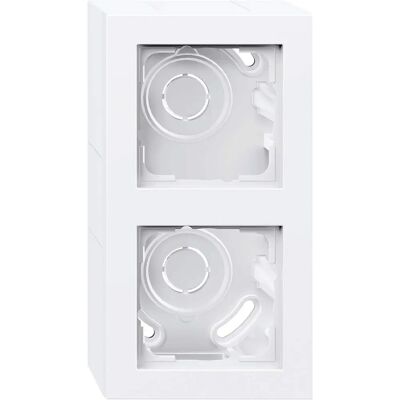 Boîtier Gira AP 2-fach - IP20 - En plastique carré - Publicité Boîtier Gira AP 2-fach - IP20 - En plastique carré - Publicité